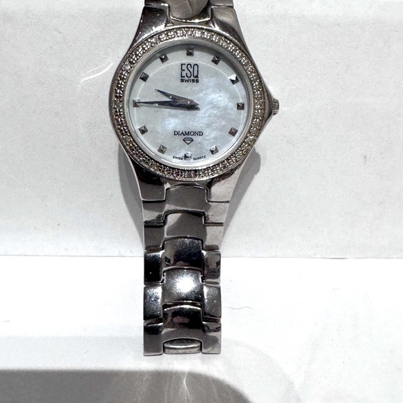 ✨🕰️ ESQ by Movado Women’s Diamond Accent Watch – Stainless Steel Luxe 💎✨ - Picture 12 of 13